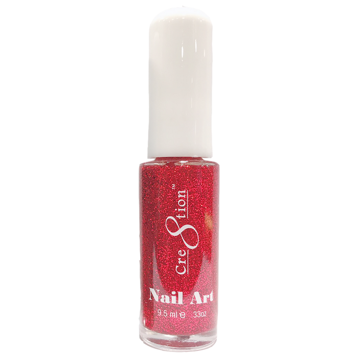 Cre8tion Detailing Nail Art Lacquer 0.25oz 08 Red Glitter