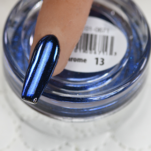 Chrome #13 Cre8tion Efecto de arte de uñas de cromo azul profundo 1g