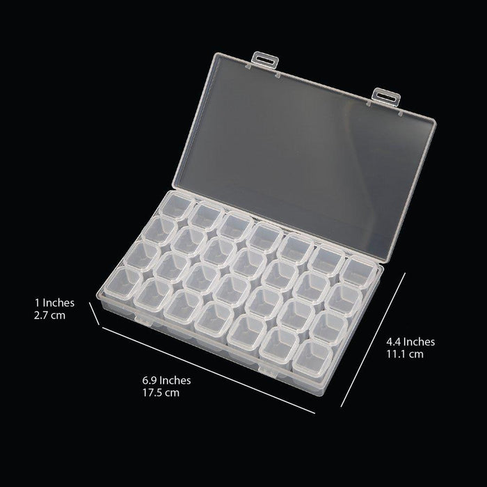 Caja de accesorios para uñas transparente Cre8tion- JJBX-AS-28G