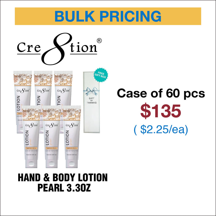 Cre8tion Hand & Body Lotion 3.3oz - Case of 60