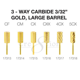 Cre8tion 3-Way Carbide Gold, Large Barrel 3/32"