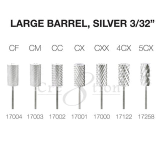 Cre8tion Carbide Large Barrel, Silver 3/32"