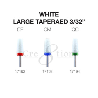 Cre8tion White Ceramic - Large Tapered - 3/32"