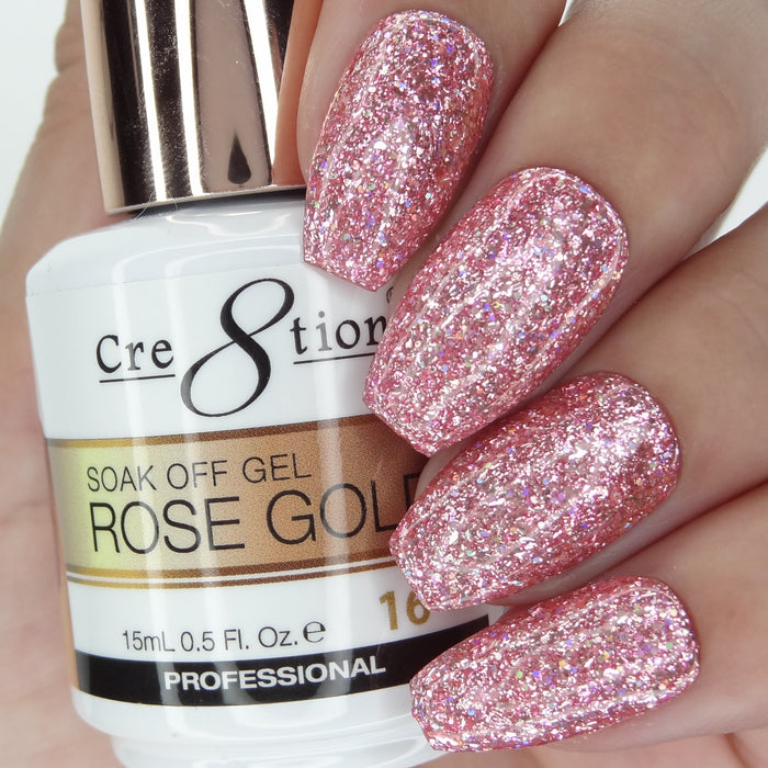 Cre8tion Rose Gold Soak Off Gel 0.5oz 16