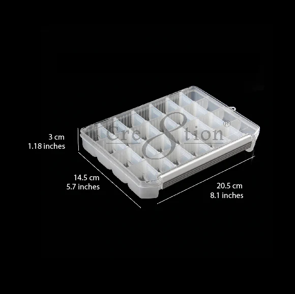Caja divisoria ajustable y extraíble de plástico blanco Cre8tion