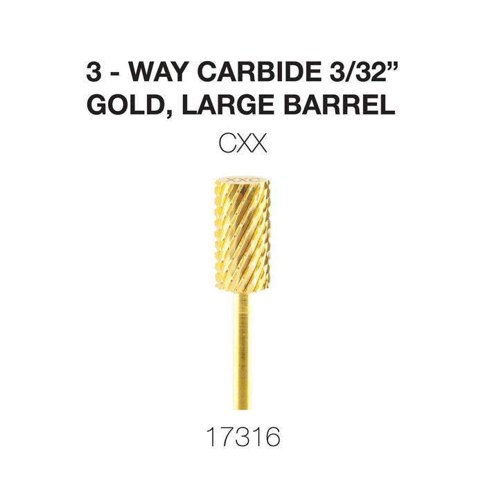 Cre8tion 3-Way Carbide Gold, Large Barrel 3/32"