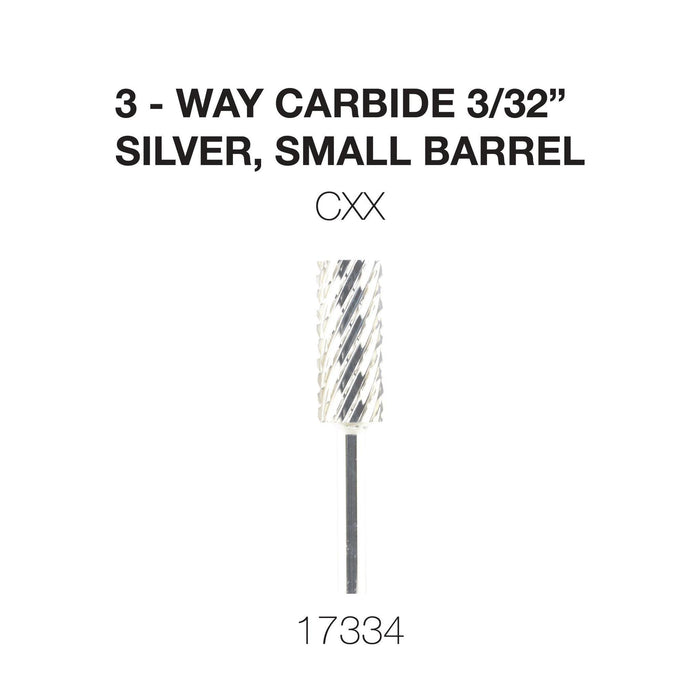Cre8tion 3-Way Carbide Silver, Small Barrel 3/32"