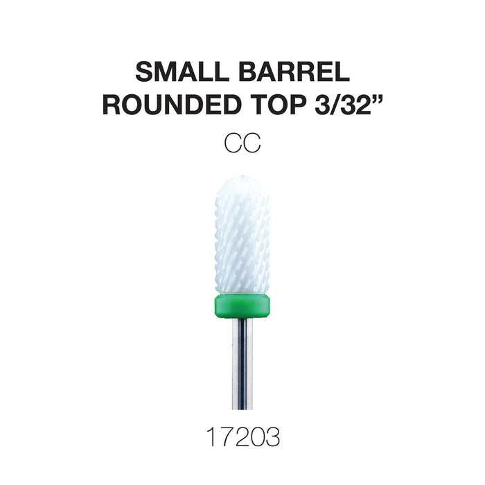 Cre8tion Ceramic Small Barrel- Rounded Top 3/32"